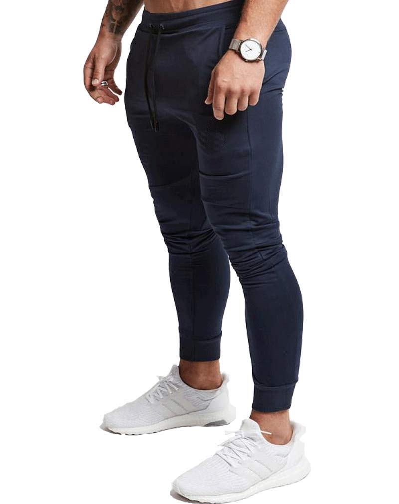 EVERWORTH Men's Joggers Sweatpants Men's Slim Jogger Pants Tapered Gym Running Workout Pant with Deep Pockets Navy US L Tag XXL - Image 1
